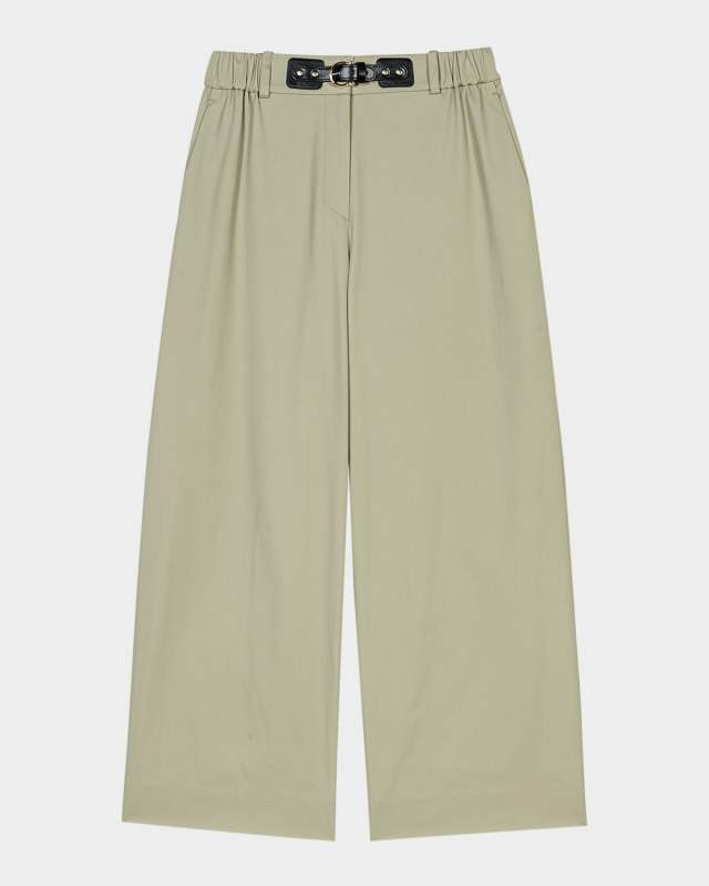 Pillan Wide-Leg Gabardine Pants